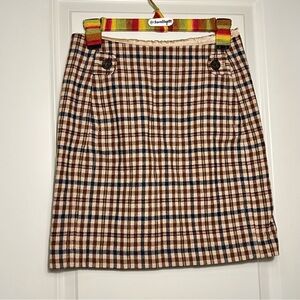 Banana Republic Women’s Plaid + Silk Skirt